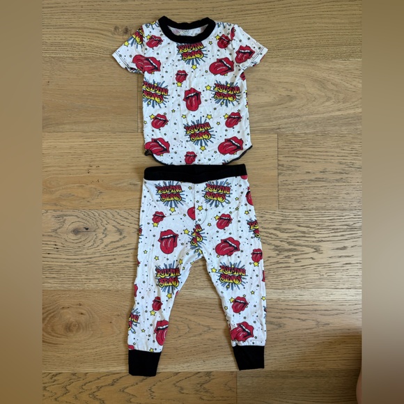 12-18m Rowdy Sprout Rolling Stones PJ Set - Picture 1 of 4